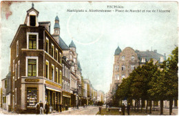 Luxemburg, ESCH / Alz., 1915 Gebr. Farb-AK M. Zensur N. Lothringen - Andere & Zonder Classificatie