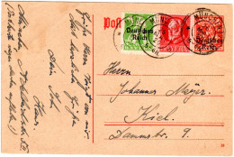Bayern 1920, 10 Pf. In Mischfrankatur Auf DR Ganzsache M. Zusatzfr. V. München - Lettres & Documents