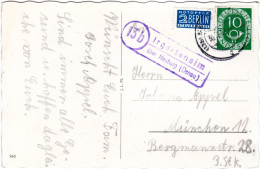 BRD 1954, Landpost Stpl. 13b IRGERTSHEIM über Neuburg Auf Karte M. 10 Pf. - Lettres & Documents