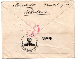 NL 1940, L2 MISSENT TO CYNTHIANA, KY. Auf Zensur Brief V. Maastricht - Autres & Non Classés