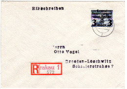 Generalgouvernement 1940, 3 Zl. Auf Einschreiben Brief V. Krakau 1 - Occupation 1938-45