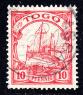 Togo 22, Sauber Gebr. 10 Pf. M. WZ Stempel ASSAHUN - Togo