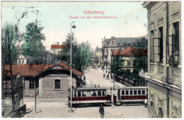 Tschechien, Oderberg Bohumin, Bahnhofstr. M. Trambahn, 1901 Gebr. AK - Andere & Zonder Classificatie