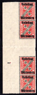 Württemberg D 268 ZS, Postfr. 4er-Streifen 40 Pf. M. Zwischensteg U. Bogenrand - Mint