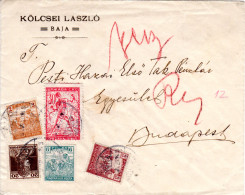 Ungarn/Jugoslawien 1920, Mischfrankatur M. 30 Vin Slowenien Auf Brief V. Baja - Lettres & Documents