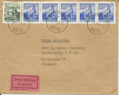 Österreich 1969, 6 Marken Auf Eilboten Brief V. Kitzbühel N. Dänemark. - Covers & Documents