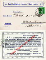Schweiz 1910, 5 C. Heuberger Privat Ganzsache Sauber Gebr. V. Bern Beundenfeld - Other & Unclassified
