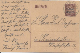 Bayern 1918, Reservestempel LAMBRECHT R Auf Ganzsache. (Helbig 100). #1403 - Briefe U. Dokumente