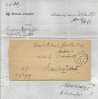 Bayern 1893, K1 Strassgiech Auf Brief V. Forstamt Peulendorf N. Bamberg. #643 - Briefe U. Dokumente