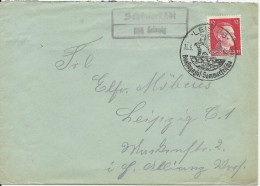 DR 1942, Landpost Stpl. Schönerstädt über Leisnig Auf Brief M. 12 Pfg. #627 - Lettres & Documents
