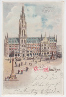 Gruss Aus München, Das Neue Rathaus, Gebr. Litho AK V. 1899. #2416 - Autres & Non Classés