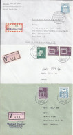 BRD, 3 Brief M. Versch. Eingestempelten Bamberg Einschreiben-/Wert-Zetteln #1552 - Covers & Documents