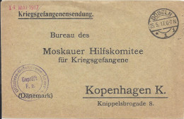 DR 1917, Döbeln, KGF POW Offizierslager Zensur Brief N. Dänemark. #2262 - Briefe U. Dokumente