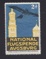 National Flug Spende Augsburg, Vignette M. Flugzeug. #1260 - Other (Air)