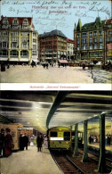 CPA Hamburg Mitte Altstadt, Haltestelle Bahnhof Rathausmarkt, über Und Unter Der Erde - Sonstige & Ohne Zuordnung