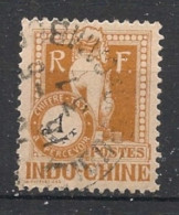 INDOCHINE - 1922 - Taxe TT N°YT. 33 - Dragon D'Angkor 1c Jaune-brun - Oblitéré / Used - Oblitérés