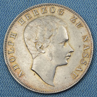 Nassau • 1 Gulden 1845 • Vzgl / AUNC • Adolph • Ag 900 ‰ • German States / Florin • [24-894] - Taler Et Doppeltaler