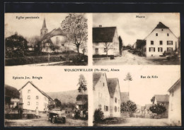 CPA Wolschwiller, Eglise Paroissiale, Mairie, Rue De Kifis  - Autres & Non Classés