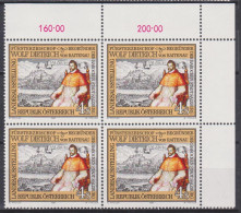 1987 , Mi 1884 ** (1) - 4 Er Block Postfrisch - Landesausstellung   " Fürsterzbischof Wolf Dietrich Von Rattenau " - Unused Stamps