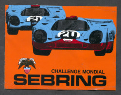 SEBRING Challenge Mondial, World Sportcar Championship, Racing Grand Prix, Sticker Autocollant - Adesivi