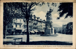 CPA Aix Les Bains Savoie, Monument Aux Morts Et La Victoire, Rue De Geneve, Vus Du Square Alfred B. - Other & Unclassified