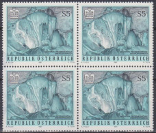 1987 , Mi 1887 ** (1) - 4 Er Block Postfrisch - Naturschönheiten - Dachstein Rieseneishöhle - Unused Stamps