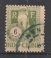 INDOCHINE - 1922 - Taxe TT N°YT. 37 - Dragon D'Angkor 6c Olive - Oblitéré / Used - Used Stamps