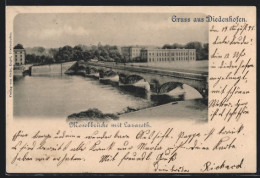 CPA Diedenhofen, Moselbrücke Avec Lazareth  - Other & Unclassified