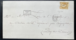 N°21 10c BISTRE SUR LETTRE / PARIS ETOILE 9 POUR LA CANIERE / 24 MAI 1864 / LSC / ARCHIVE DE CHAZELLES - 1849-1876: Période Classique