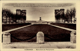 CPA Varennes En Argonne Meuse, Monument De Pensylvanie - Sonstige & Ohne Zuordnung
