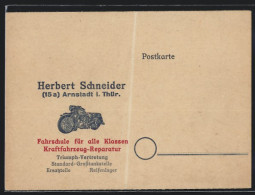 AK Arnstadt /Thür., Herbert Schneider, Fahrschule Für Alle Klassen, KFZ-Reparatur  - Arnstadt