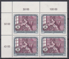 1987 , Mi 1888 ** (1) - 4 Er Block Postfrisch - Internationaler Kongreß Der Graveure Und Flexographen , Wien - Ungebraucht