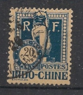 INDOCHINE - 1922 - Taxe TT N°YT. 41 - Dragon D'Angkor 20c Bleu - Oblitéré / Used - Used Stamps