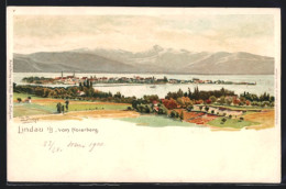 Lithographie Lindau I. B., Ortsansicht Vom Hoierberg  - Lindau A. Bodensee