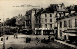 CPA Lourdes Hautes Pyrénées, Place Jeanne D'Arc, Geschäft A L'Olivier De La Vierge - Other & Unclassified