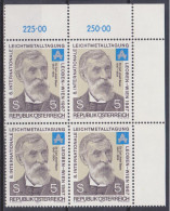 1987 , Mi 1889 ** (1) - 4 Er Block Postfrisch - Internationale Leichtmetalltagung , Leoben - Wien - Unused Stamps