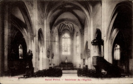 CPA Saint Privé Yonne, Innenansicht Kirche - Autres & Non Classés