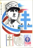 Maximum CPA Charles De Gaulle, 30. Jahrestag Der Vereinigung Der Freien Franzosen 1976 - Other & Unclassified
