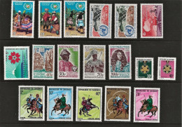 Dahomey, Bénin YT 284/302 (année 1970) Danseurs, Royaume D'Ardres, Cavaliers N** - Bénin – Dahomey (1960-...)