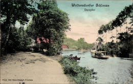 CPA Woltersdorf Bei Berlin, Woltersdorfer Schleuse, Dampfer - Other & Unclassified