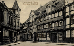 CPA Osterwieck Am Harz, Eingang Mittelstraße, Fritz Hansen, Erker - Autres & Non Classés