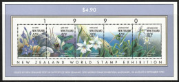 1990 New Zealand World Stamp Exhibition: Orchids Minisheet (** / MNH / UMM) - Orchidées