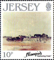 Jersey Poste N** Yv:382/386 Artistes De Jersey 7.Serie Edmond Blampied - Jersey