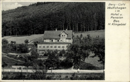 CPA Wolfshagen Langelsheim Am Harz, Berg Café Am Waldrand, Hotel, Inh. H. Klingebiel - Autres & Non Classés