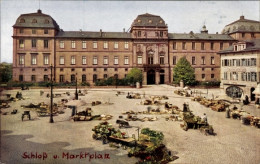 CPA Darmstadt In Hessen, Grossherzogliches Residenzschloss, Marktplatz - Autres & Non Classés