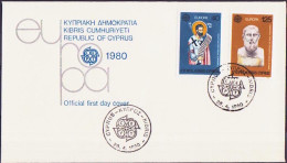 Chypre - Zypern - Cyprus FDC1 1980 Y&T N°515 à 516 - Michel N°520 à 521 - EUROPA - Storia Postale