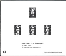 FRANCE Ca.1996:  Epreuve "Marianne Du Bicentenaire" - Künstlerentwürfe