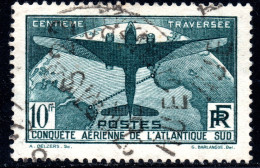 3355.1936  N° 321 - 10f  TRAVERSÉE DE L'ATLANTIQUE SUD - Gebraucht
