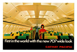 Cathay Pacific Boeing 707 Vintage 1970s Postcard , Unused - 1946-....: Modern Era