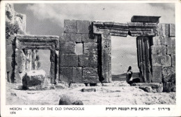 CPA Meron Israel, Alte Synagoge, Ruinen - Israël
